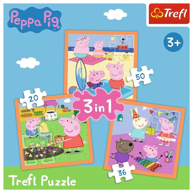 PUZZLE TREFL 3IN1 INVENTIVA PEPPA PIG VIV34852