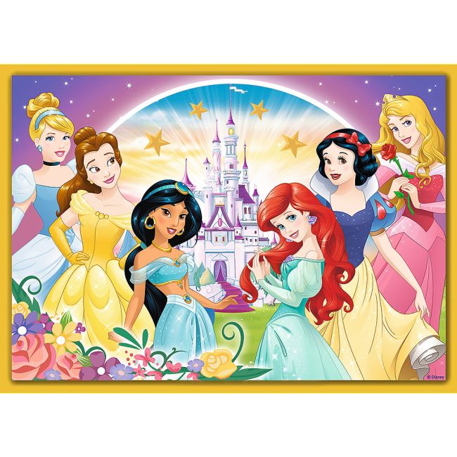 PUZZLE TREFL 4IN1 DISNEY PRINCESS -  ZIUA FERICITA VIV34385