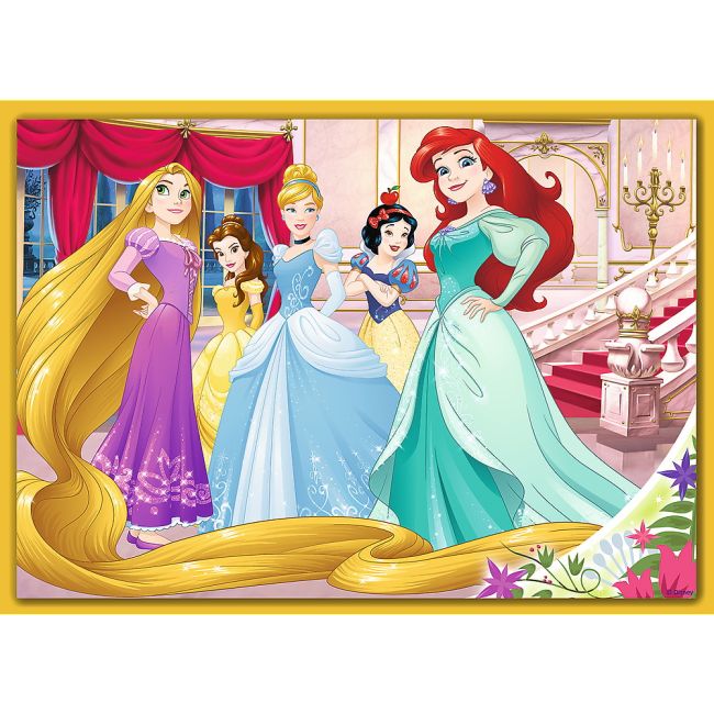 PUZZLE TREFL 4IN1 DISNEY PRINCESS -  ZIUA FERICITA VIV34385