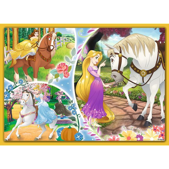 PUZZLE TREFL 4IN1 DISNEY PRINCESS -  ZIUA FERICITA VIV34385