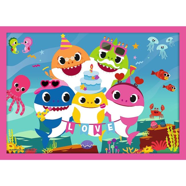 PUZZLE TREFL 4IN1 FAMILIA SHARK VIV34378