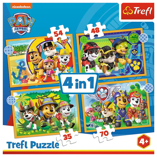 PUZZLE TREFL 4IN1 PATRULA CATELUSILOR - SARBATORILE VIV34395