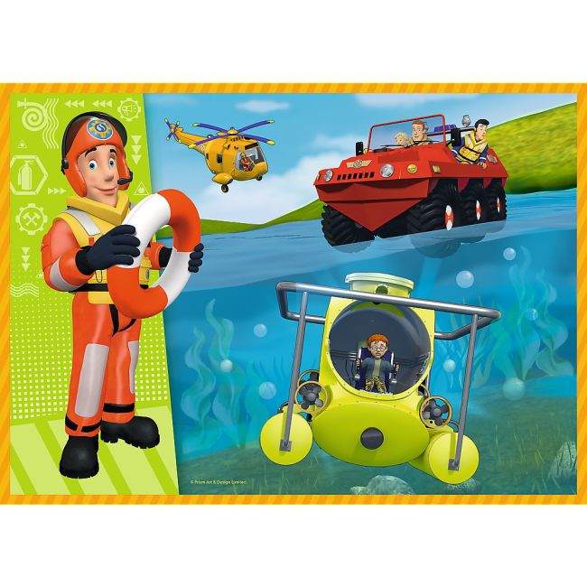 PUZZLE TREFL 4IN1 POMPIERUL SAM -  CURAJOSUL SAM VIV34387