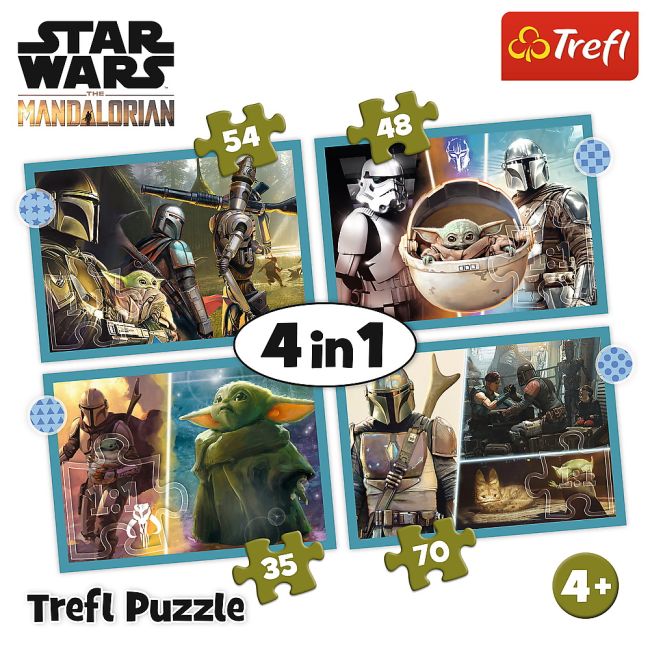 PUZZLE TREFL 4IN1 STAR WARS - MANDALORIANUL VIV34397