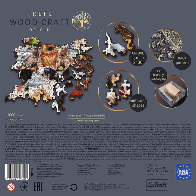 PUZZLE TREFL DIN LEMN 1000 PIESE ECHIPA DE CATEI VIV20149