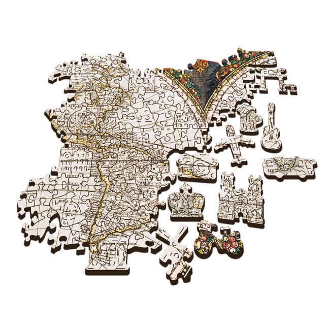 PUZZLE TREFL DIN LEMN 1000 PIESE HARTA LUMII ANTICE VIV20144