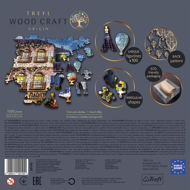 PUZZLE TREFL DIN LEMN 1000 PIESE STRADA FRANCEZA VIV20142
