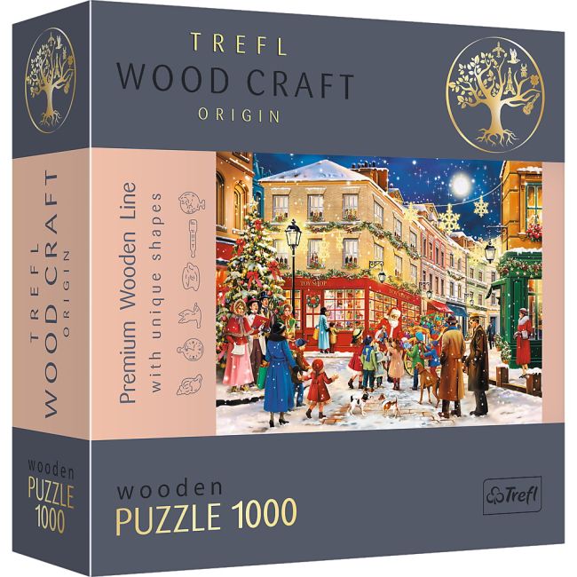 PUZZLE TREFL DIN LEMN 1000 PIESE STRADA PREGATITA DE CRACIUN VIV20151