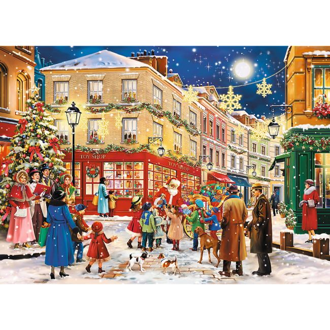 PUZZLE TREFL DIN LEMN 1000 PIESE STRADA PREGATITA DE CRACIUN VIV20151