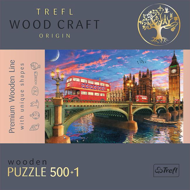 PUZZLE TREFL DIN LEMN 500+1 OBICTIVELE TURISTICE DIN LONDRA VIV20155