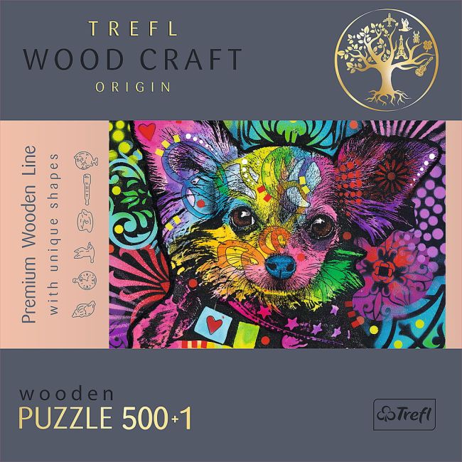 PUZZLE TREFL DIN LEMN 500+1 PIESE CATELUSII DRAGALASI VIV20160