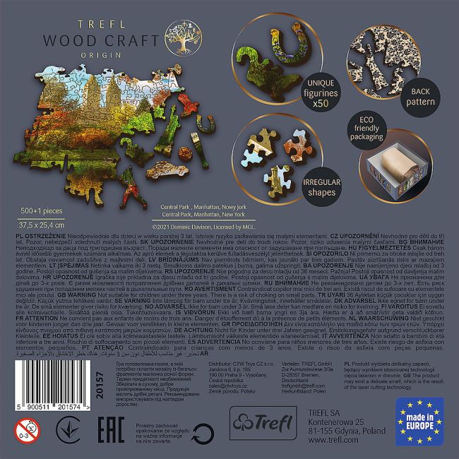 PUZZLE TREFL DIN LEMN 500+1 PIESE CENTRAL PARK NEW YORK VIV20157