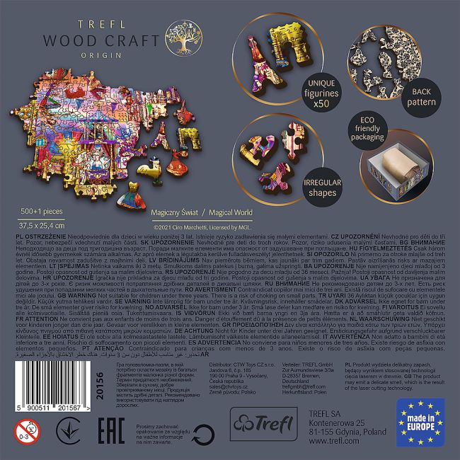 PUZZLE TREFL DIN LEMN 500+1 PIESE LUMEA MAGICA VIV20156