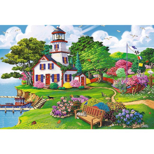 PUZZLE TREFL DIN LEMN 500+1 PIESE PORTUL IN TIMPUL VERII VIV20161