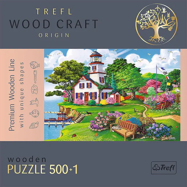 PUZZLE TREFL DIN LEMN 500+1 PIESE PORTUL IN TIMPUL VERII VIV20161