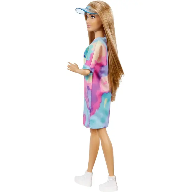 PAPUSA BARBIE FASHIONISTA CU PARUL BLOND SI ROCHITA SPORT VIVMTFBR37_GRB51