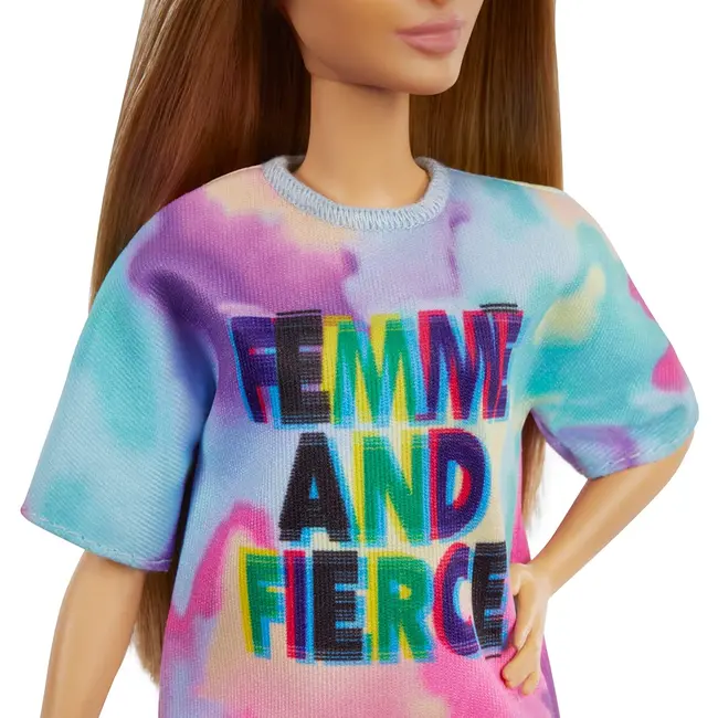 PAPUSA BARBIE FASHIONISTA CU PARUL BLOND SI ROCHITA SPORT VIVMTFBR37_GRB51