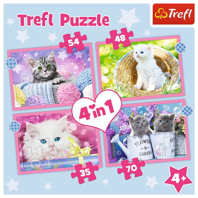 PUZZLE TREFL 4IN1 PISICUTELE DRAGALASE VIV34396