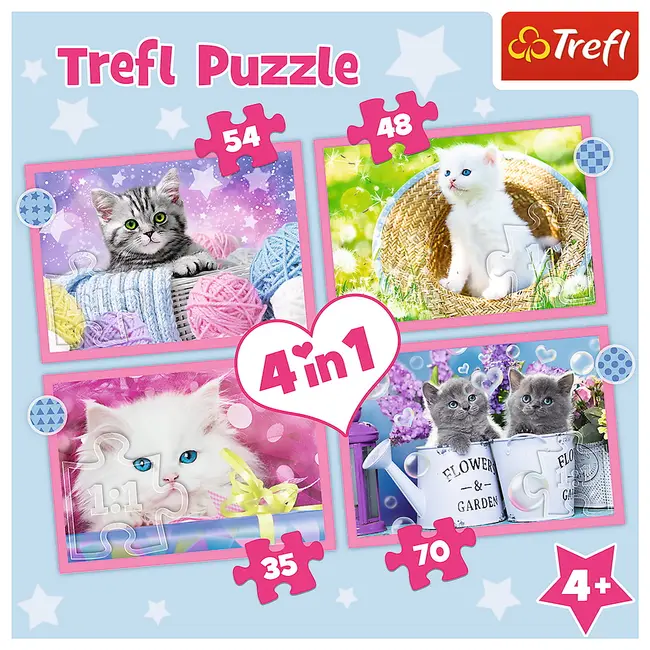 PUZZLE TREFL 4IN1 PISICUTELE DRAGALASE VIV34396