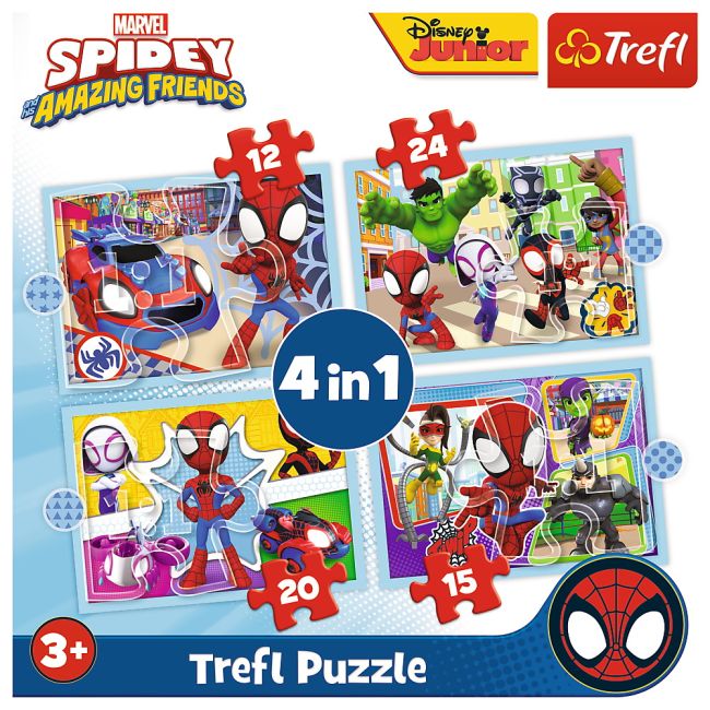 PUZZLE TREFL 4IN1 SPIDAY ECHIPA SPIDAY VIV34611