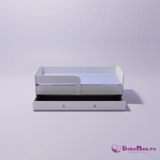 Pat Personalizat Cu Winnie De Plus 160x80 Cu Sertar Si Saltea SafeNest Ptv1894