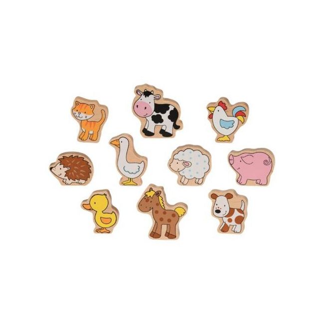 Set 10 animale de joaca din lemn - okegoki53820