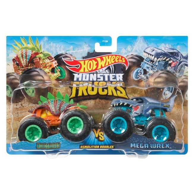 MONSTER TRUCK SET 2 MASINI SCARA 1 LA 64 MOTOSAURUS SI MEGA WREX VIVMTFYJ64_GLC86