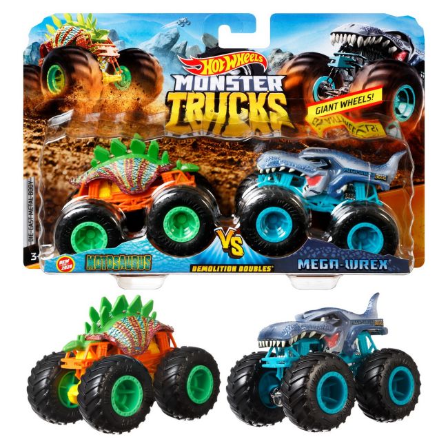 MONSTER TRUCK SET 2 MASINI SCARA 1 LA 64 MOTOSAURUS SI MEGA WREX VIVMTFYJ64_GLC86