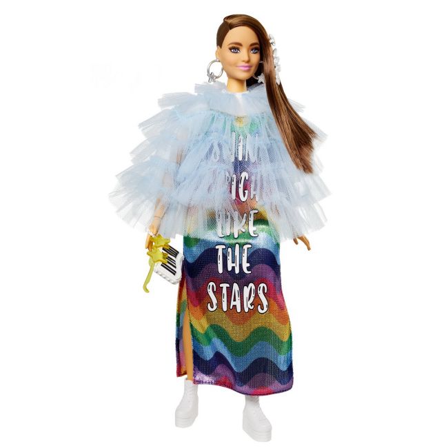 PAPUSA BARBIE EXTRA STYLE ROCHIE CURCUBEU VIVMTGYJ78