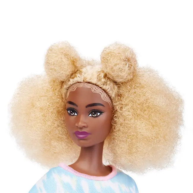 PAPUSA BARBIE FASHIONISTA CU PAR AFRO BLOND VIVMTFBR37_HBV14