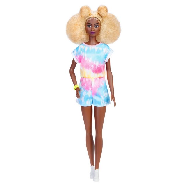 PAPUSA BARBIE FASHIONISTA CU PAR AFRO BLOND VIVMTFBR37_HBV14