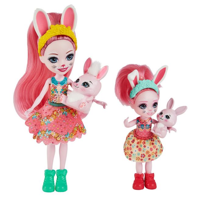ENCHANTIMALS SET PAPUSI SURORI SI ANIMALUTELE LOR  BREE BUNNY & TWIST SI BEDELIA BUNNY & TAPPY VIVMTHCF79_HCF84