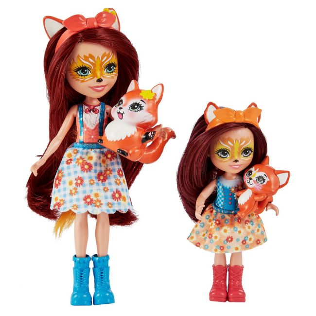 ENCHANTIMALS SET PAPUSI SURORI SI ANIMALUTELE LOR  FELICITY FOX & FLICK SI FEANA FOX & MIXTE VIVMTHCF79_HCF81