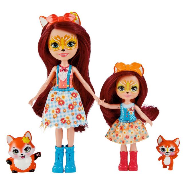 ENCHANTIMALS SET PAPUSI SURORI SI ANIMALUTELE LOR  FELICITY FOX & FLICK SI FEANA FOX & MIXTE VIVMTHCF79_HCF81