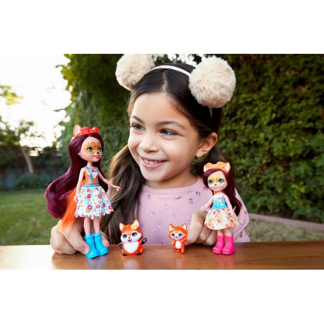 ENCHANTIMALS SET PAPUSI SURORI SI ANIMALUTELE LOR  FELICITY FOX & FLICK SI FEANA FOX & MIXTE VIVMTHCF79_HCF81