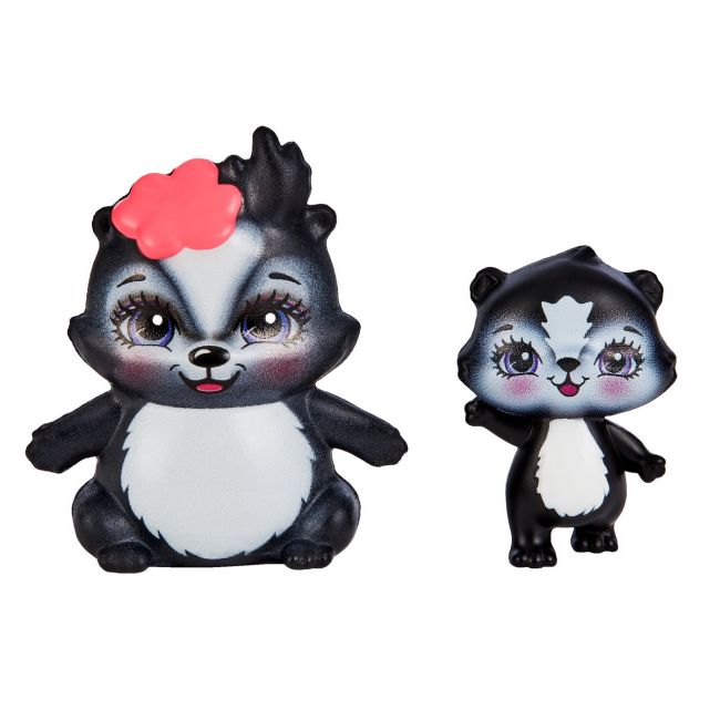 ENCHANTIMALS SET PAPUSI SURORI SI ANIMALUTELE LOR SAGE SKUNK & CAPER SI SABELLA SKUNK & STRIPER VIVMTHCF79_HCF82