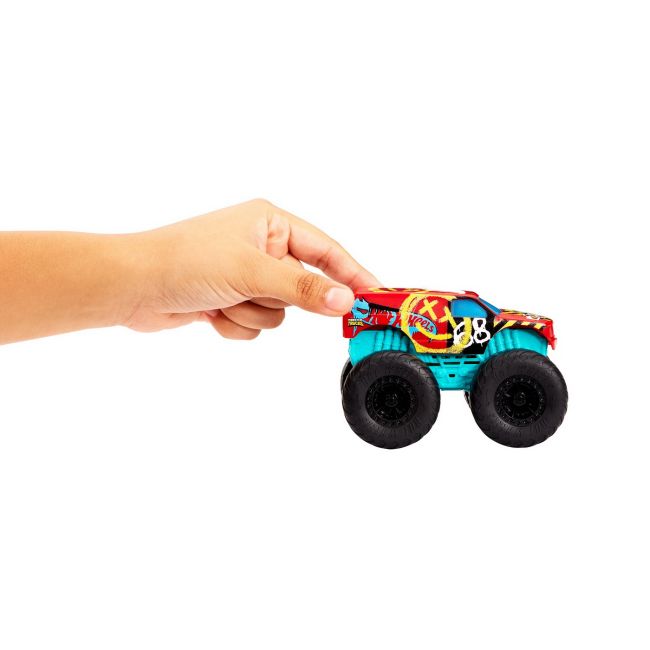 HOT WHEELS MONSTER TRUCK ROARIN WRECKERS DEMO DERBY CU FUNCTII SI SUNETE SCARA  1:43 VIVMTHDX60_HDX66