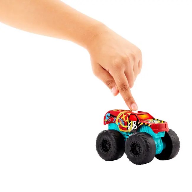 HOT WHEELS MONSTER TRUCK ROARIN WRECKERS DEMO DERBY CU FUNCTII SI SUNETE SCARA  1:43 VIVMTHDX60_HDX66