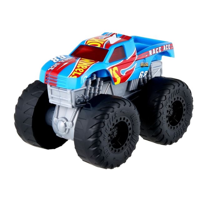 HOT WHEELS MONSTER TRUCK ROARIN WRECKERS RACE ACE CU FUNCTII SI SUNETE SCARA  1:43 VIVMTHDX60_HDX63