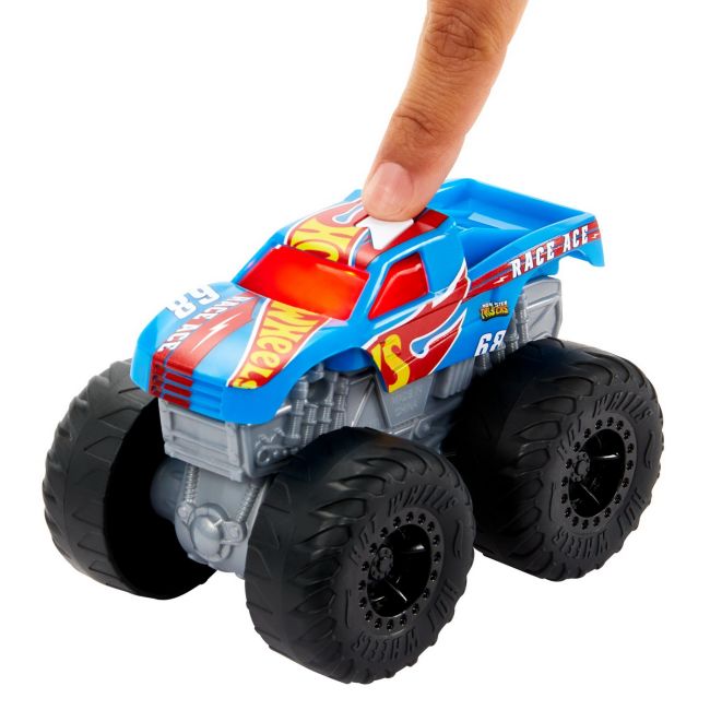 HOT WHEELS MONSTER TRUCK ROARIN WRECKERS RACE ACE CU FUNCTII SI SUNETE SCARA  1:43 VIVMTHDX60_HDX63
