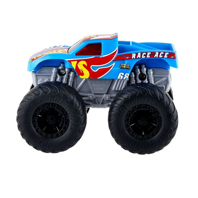 HOT WHEELS MONSTER TRUCK ROARIN WRECKERS RACE ACE CU FUNCTII SI SUNETE SCARA  1:43 VIVMTHDX60_HDX63