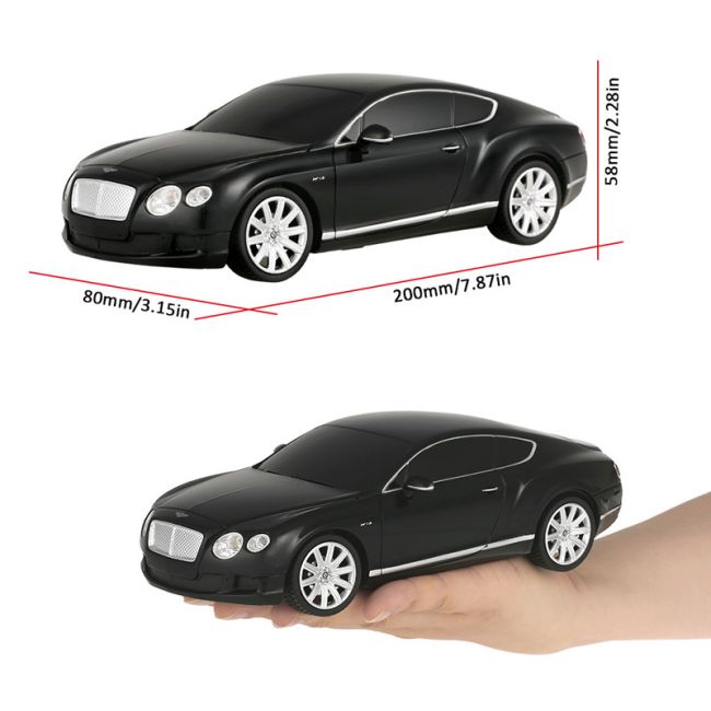 MASINA CU TELECOMANDA BENTLEY CONTINENTAL GT NEGRU CU SCARA 1 LA 24 VIVRas48600_Negru