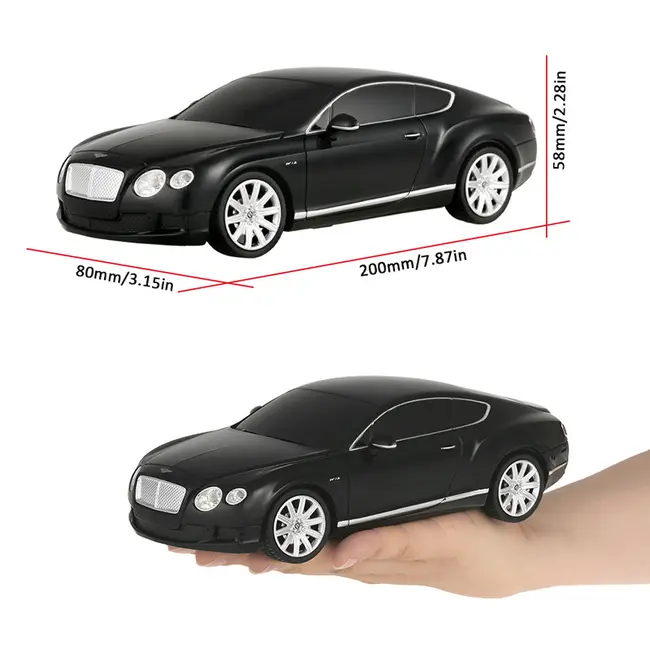 MASINA CU TELECOMANDA BENTLEY CONTINENTAL GT NEGRU CU SCARA 1 LA 24 VIVRas48600_Negru