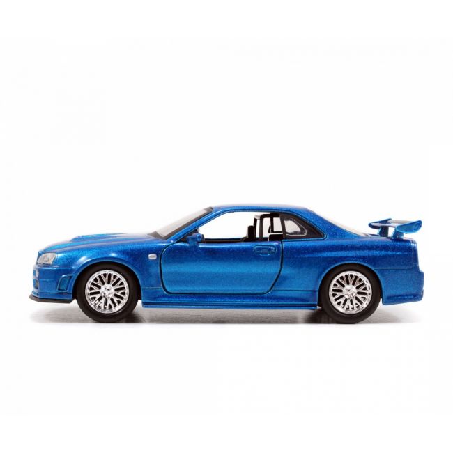 SET MASINUTE METALICE FAST & FURIOUS BRIAN'S NISSAN SKYLINE GT-R(BNR34) SCARA 1 LA 32 VIV253204004
