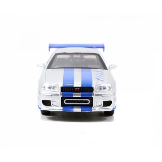 SET MASINUTE METALICE FAST & FURIOUS BRIAN'S NISSAN SKYLINE GT-R(BNR34) SCARA 1 LA 32 VIV253204004