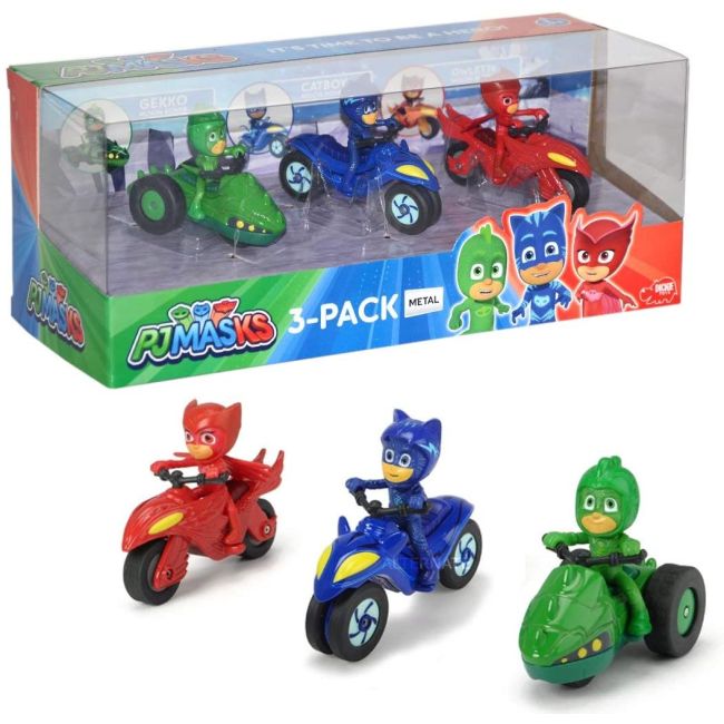 EROI IN PIJAMALE SET 3 MOTOCICLETE CU FIGURINA SCARA 1:64 VIV203143003