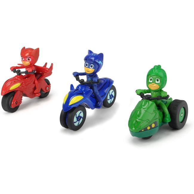 EROI IN PIJAMALE SET 3 MOTOCICLETE CU FIGURINA SCARA 1:64 VIV203143003