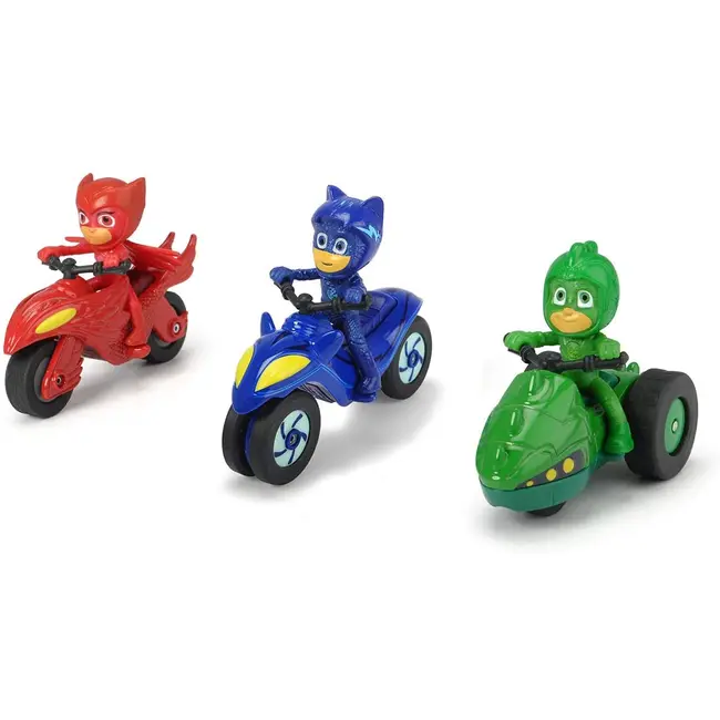 EROI IN PIJAMALE SET 3 MOTOCICLETE CU FIGURINA SCARA 1:64 VIV203143003