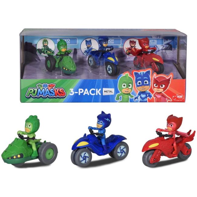 EROI IN PIJAMALE SET 3 MOTOCICLETE CU FIGURINA SCARA 1:64 VIV203143003