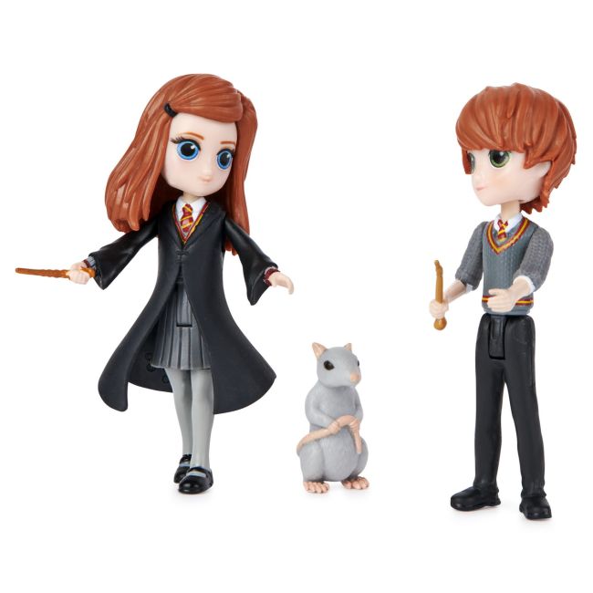 HARRY POTTER WIZARDING WORLD MAGICAL MINIS SET 2 FIGURINE RON SI GINNY WEASLEY VIV6061834